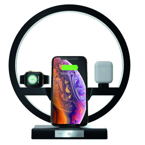statie de incarcare wireless ultimate 3in1 neagra