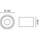 spot led aplicat 10w 80lm w alb 3000k bridgelux cip 4