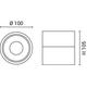 spot led aplicat 12w 80lm w negru 4000k bridgelux cip reglabil 3