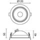 spot led cob 10w rotund rotativ negru 100lm w cct bridgelux 2