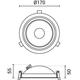 spot led cob 15w rotund rotativ negru 100lm w cct bridgelux 2