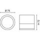 spot led cob 7w aplicat rotund alb 100lm w 3000k 2
