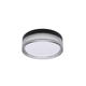 aplica led de exterior rotund negru alb 18w 3cct 100lm w ip65
