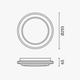 aplica led 12w 75lm w alb argintiu corp cct 3