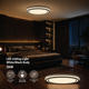 aplica led 36w 75lm w alb negru corp cct 1