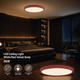 aplica led 36w 75lm w alb catifea rosie corp cct 1