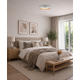 aplica led 36w 75lm w alb lemn corp cct 4