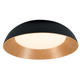 aplica led 24w 75lm w negru lemn corp cct