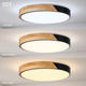 aplica led 48w 75lm w negru lemn corp cct telecomanda 2