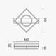 aplica led 44w 75lm w negru lemn corp cct telecomanda 3