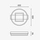 aplica led 46w 75lm w negru lemn corp cct telecomanda 4