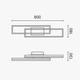 aplica led 86w 75lm w negru lemn corp cct telecomanda 3