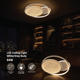 aplica led 64w 75lm w alb gri corp cct telecomanda 1