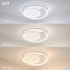 aplica led 64w 75lm w alb gri corp cct telecomanda 2