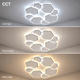 aplica led 68w 75lm w alb gri corp cct telecomanda 2