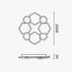 aplica led 68w 75lm w alb gri corp cct telecomanda 3