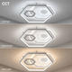aplica led 84w 75lm w alb gri corp cct telecomanda 2