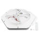 aplica led 84w 75lm w alb gri corp cct telecomanda 5