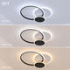 aplica led 78w 75lm w alb negru corp cct telecomanda 2