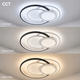 aplica led 84w 75lm w alb negru corp cct telecomanda 2