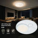 aplica led 84w 75lm w alb gri corp cct telecomanda 1