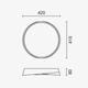 aplica led alb lemn deschis 36w 90lm w 3cct cu memorie telecomanda 4