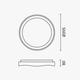 aplica led alb 36w 90lm w 3cct cu memorie telecomanda 3