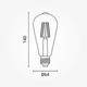 bec led lumanare st64 6w 540lm 2500k e27 amber 2