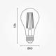 bec led a60 12w 1500lm e27 2700k filament 2