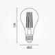 bec led a60 14w 2000lm e27 6000k filament 2