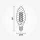 bec led lumanare c35 4w 400lm e14 2700k filament 2