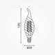 bec led lumanare varf c35 4w 400lm e14 2700k filament 2