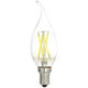 bec led lumanare c35 4w 400lm e14 2700k filament amber dimabil
