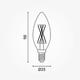 bec led lumanare c35 4w 400lm e14 4000k filament dimabil 2