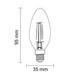 bec led lumanare c35 4w 400lm e14 2700k filament dimabil 2
