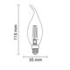 bec led lumanare c35 4w 400lm e14 4500k filament 2