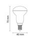bec led e14 r39 4w 300lm 4500k 2