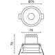 spot led cu protectie la foc 10w 40 900lm cct reglabil 200 240vac cri 80 pf 09 ip65 6