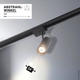proiector led pe sina 12w 1200lm negru 4000k bridgelux cob 6