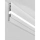 profil aluminiu banda led corp alb dispersor negru l 2m