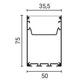 profil aluminiu banda led corp alb dispersor alb l 2m 1
