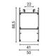 profil aluminiu banda led corp negru dispersor alb l 2m 1