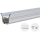 profil din aluminiu pentru banda led corp argintiu dispersor alb l 2m 1