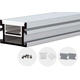 profil din aluminiu pentru banda led corp argintiu dispersor alb l 2m 1