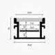 profil din aluminiu pentru banda led corp argintiu dispersor alb l 2m 2