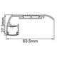 profil din aluminiu pentru banda led corp negru dispersor alb l 2m 2