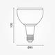 led par30 25w e27 6000k ra80 negru 3