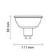 bec led ar111 gu10 9w ac175 265v 800lm 120 4500k 2
