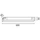 corp de iluminat led liniar 24w 3cct 100lm w ip20 600x55x55mm interconectabil 1