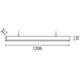 lampa led liniara 38w 220v 3cct negru 1200 35 70mm 3